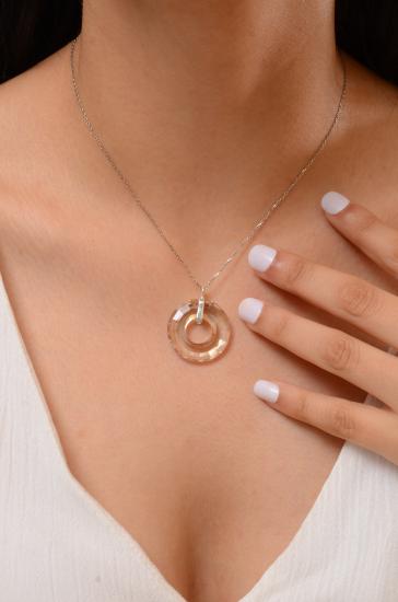 Swarovski Taşlı 925 Ayar Gümüş Kolye